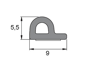 Уплотнитель самоклеящийся Р-profile, коричневый, 9х5,5 (6 метров), нарезка 76056905 #109609