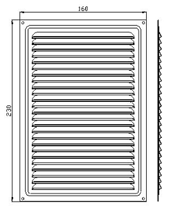 Решетка вент. 160х230 мм (белая) #220771