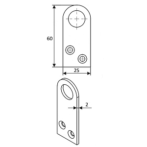 Проушина 60х25 (сталь) #225053