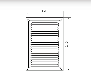 Решетка вент. 170х240 мм (белая) #234501